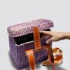 Women Rachel Comey Bags | Rachel Comey-Mini Straw Picnic Tote: Purple