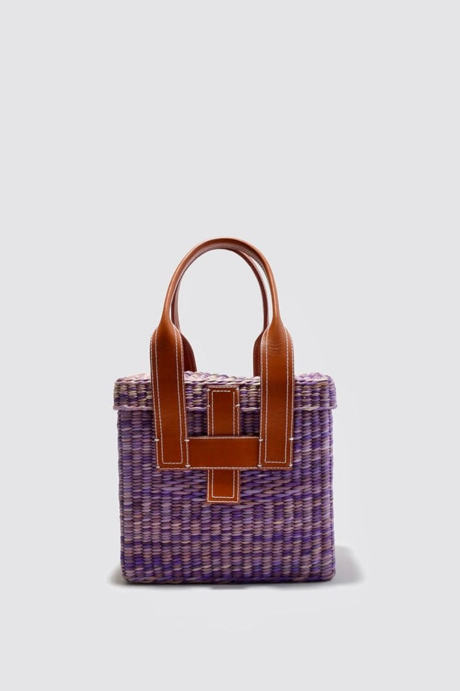 Women Rachel Comey Bags | Rachel Comey-Mini Straw Picnic Tote: Purple