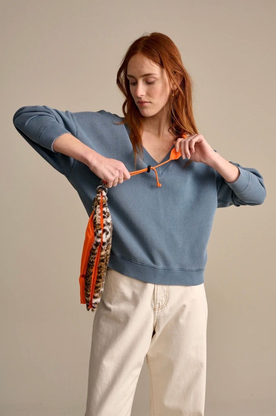 Women Bellerose Sweaters | Bellerose-Fellow Sweatshirt: Blue