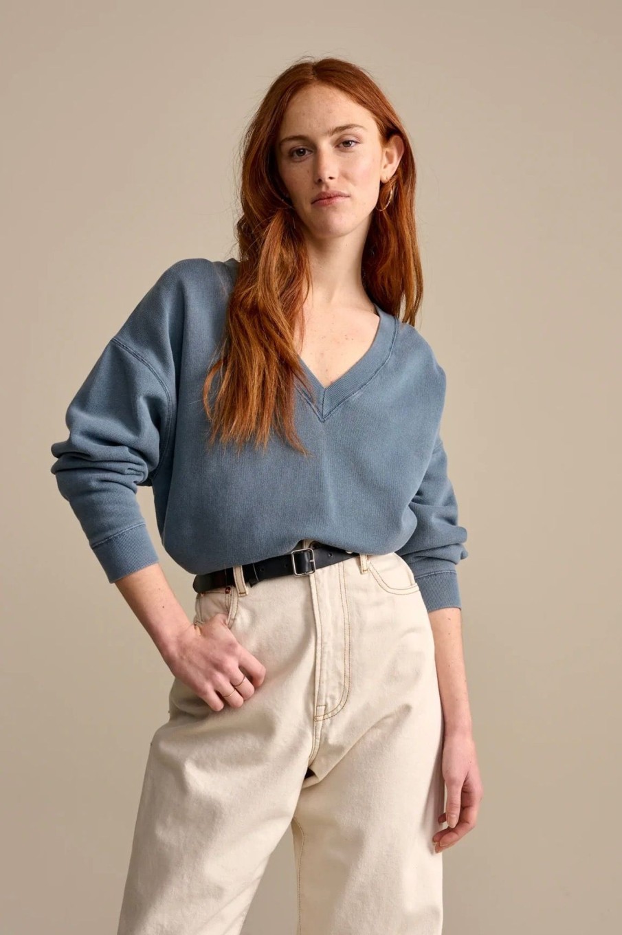 Women Bellerose Sweaters | Bellerose-Fellow Sweatshirt: Blue