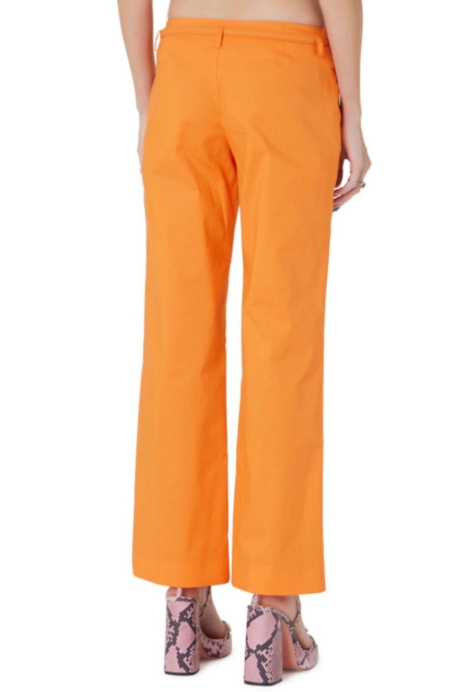 Women Vivetta Pants & Shorts | Vivetta-Cropped Pants: Orange