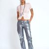 Women Collina Strada Pants & Shorts | Collina Strada-Puddle Flare Pants: Silver