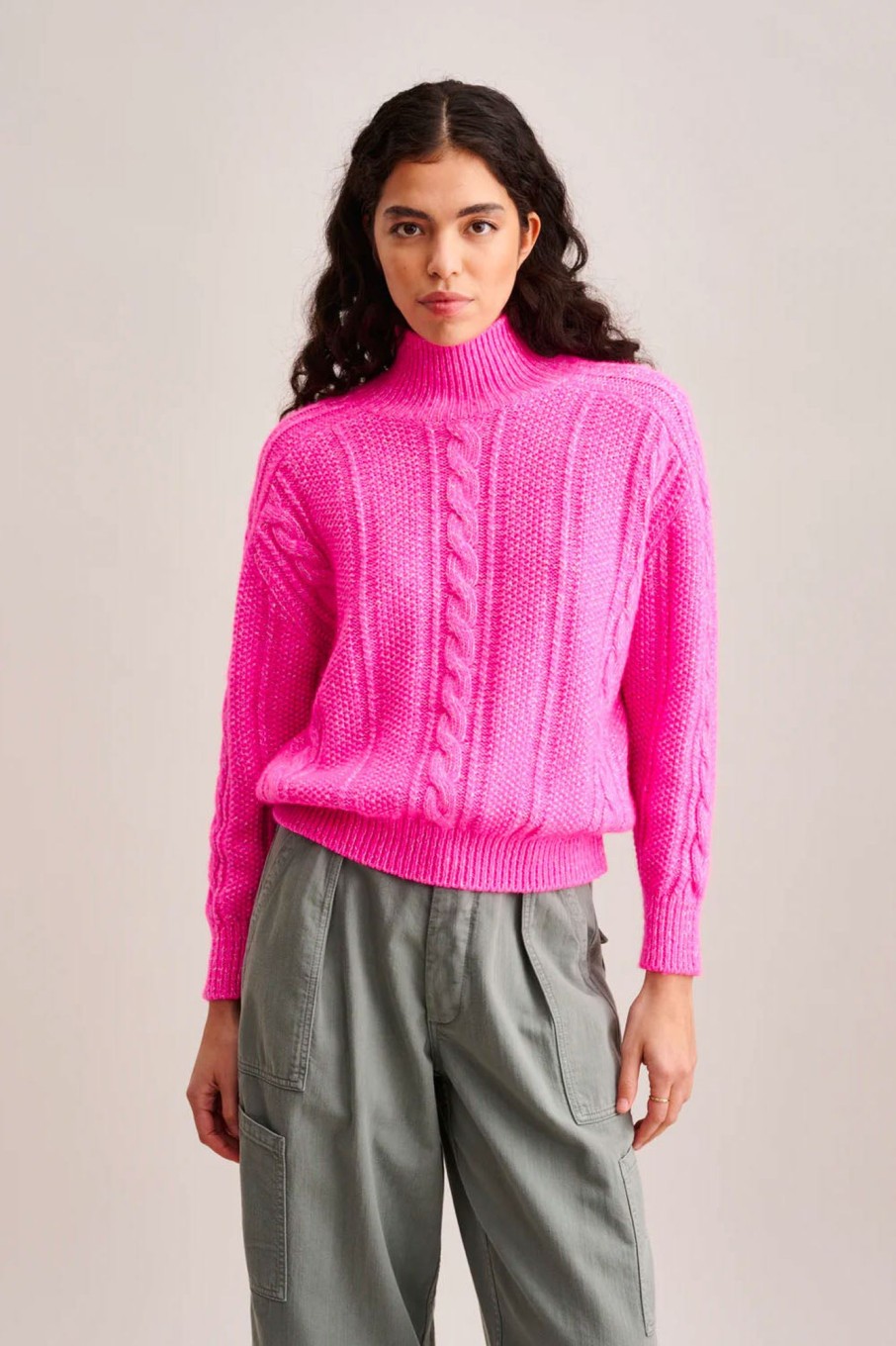 Women Bellerose Sweaters | Bellerose-Nanphu Sweater: Fluo Pink