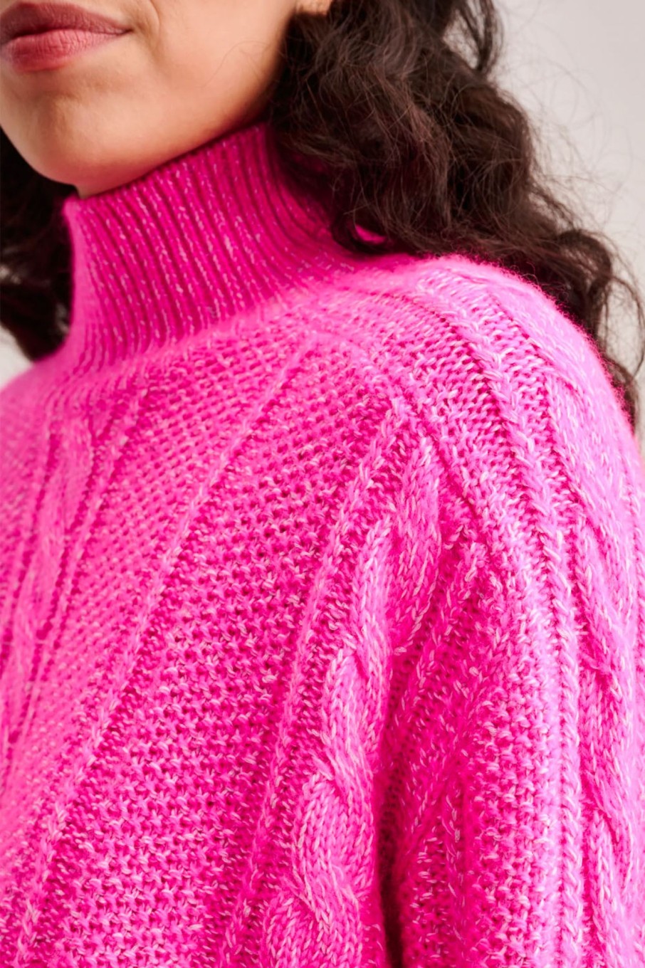 Women Bellerose Sweaters | Bellerose-Nanphu Sweater: Fluo Pink