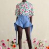 Women Benjamin Benmoyal Pants & Shorts | Benjamin Benmoyal-Denim Shorts: Light Blue