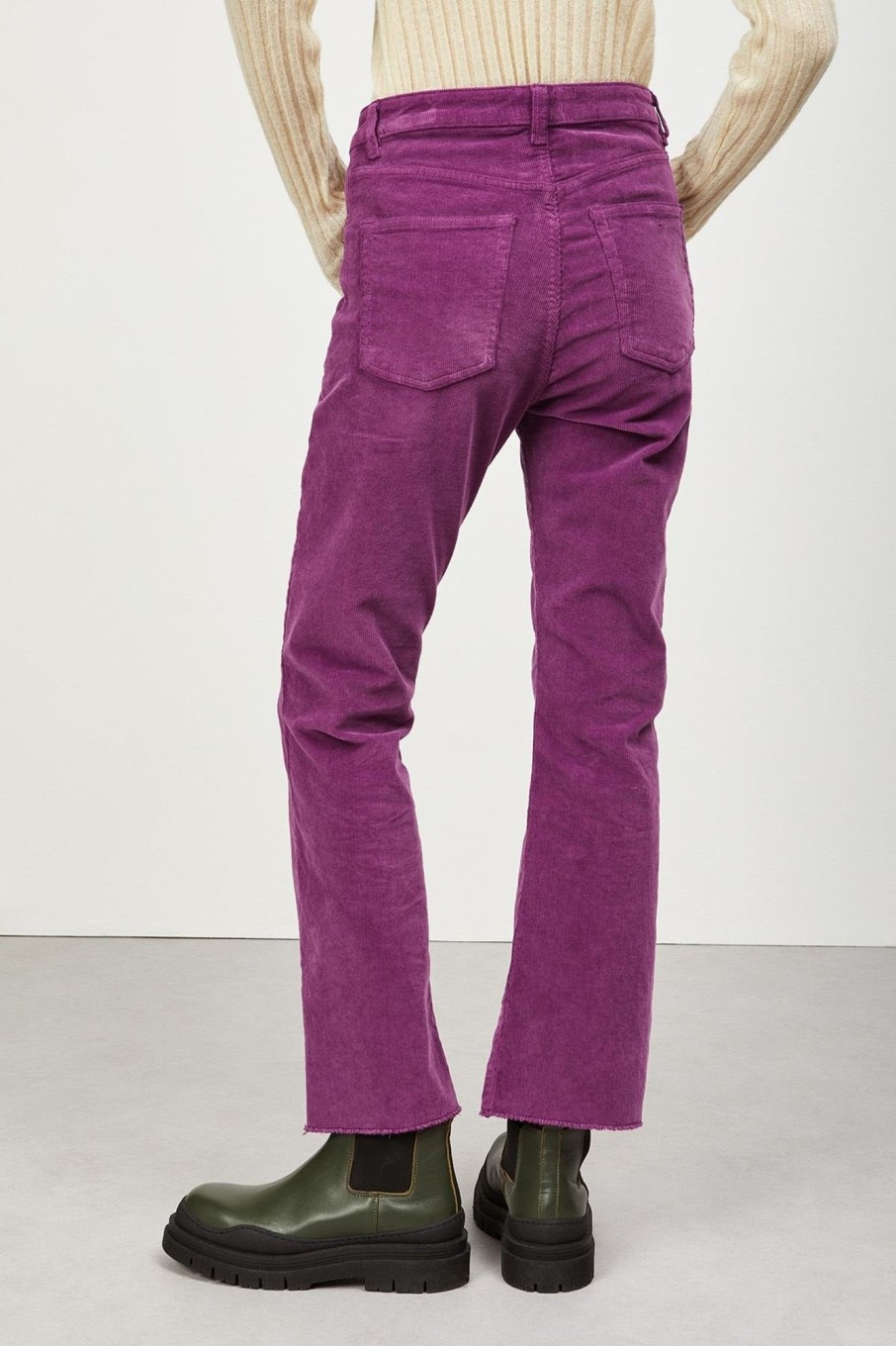 Women Ottod'ame Pants & Shorts | Ottod'Ame-Ribcage Bootcut Jeans: Plum