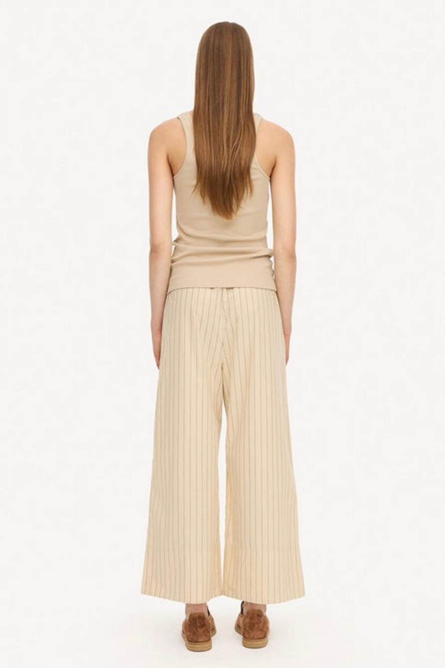 Women By Malene Birger Pants & Shorts | By Malene Birger-Luisa Pant: Cream Pinstripe