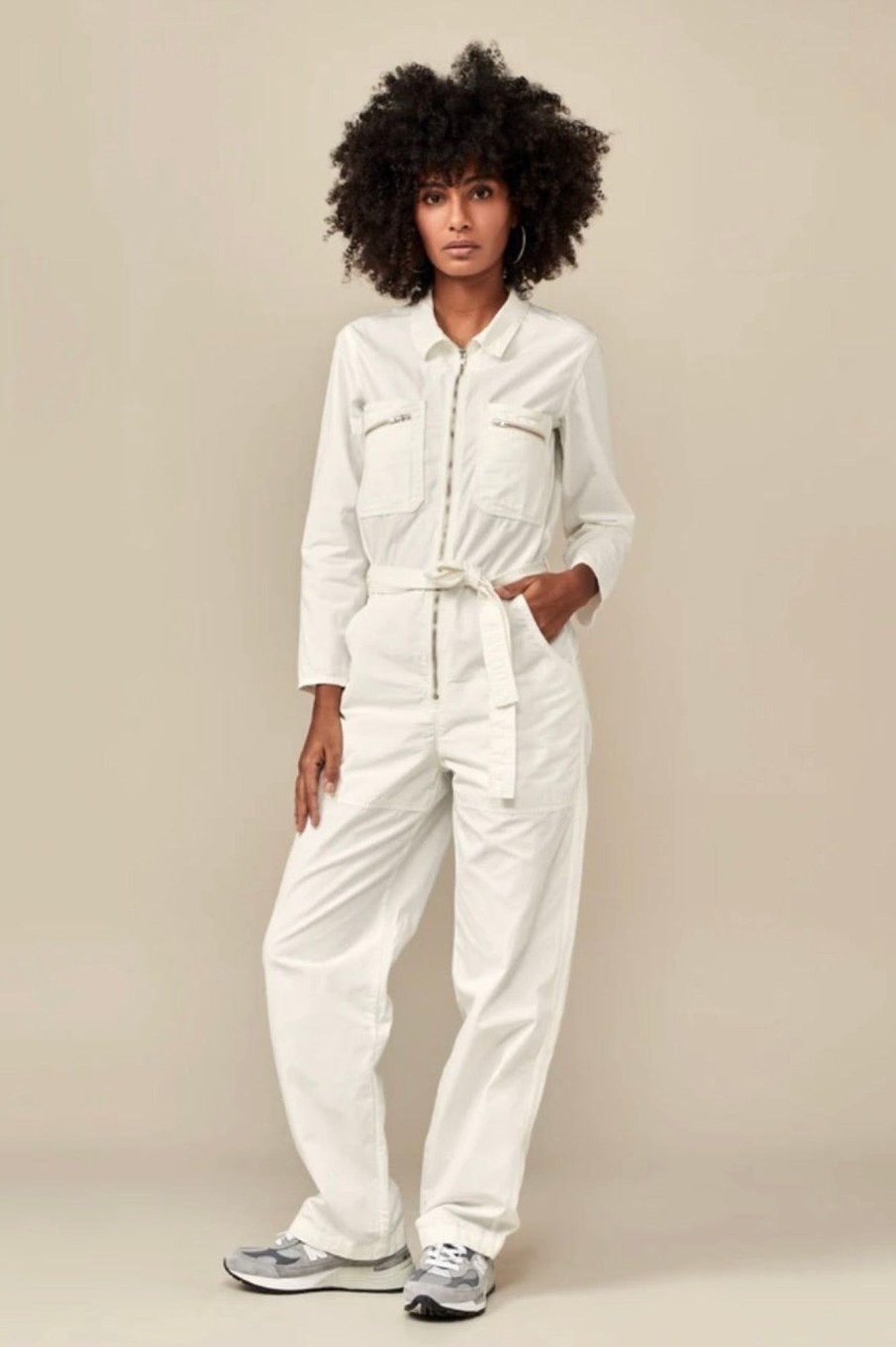 Women Bellerose Jumpsuits & Rompers | Bellerose-Peale Jumpsuit: Natural