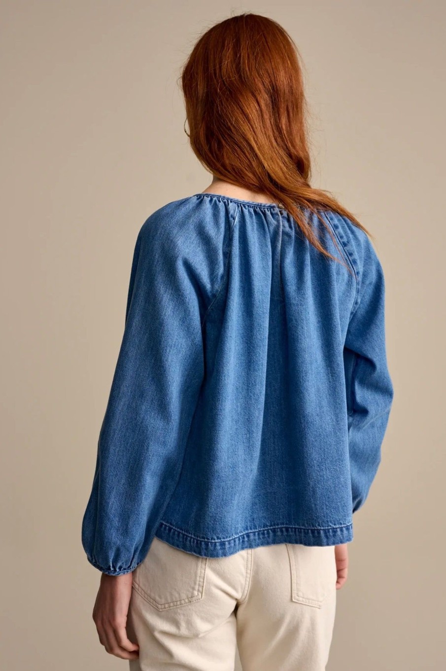 Women Bellerose Tops | Bellerose-Sallie Blouse: Denim