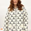 Women Marco Rambaldi Sweaters | Marco Rambaldi-Floating Hearts Knit Sweater: White & Grey