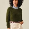 Women Bellerose Sweaters | Bellerose-Datti Angora Sweater: Olive