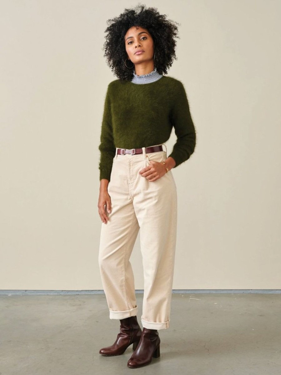 Women Bellerose Sweaters | Bellerose-Datti Angora Sweater: Olive