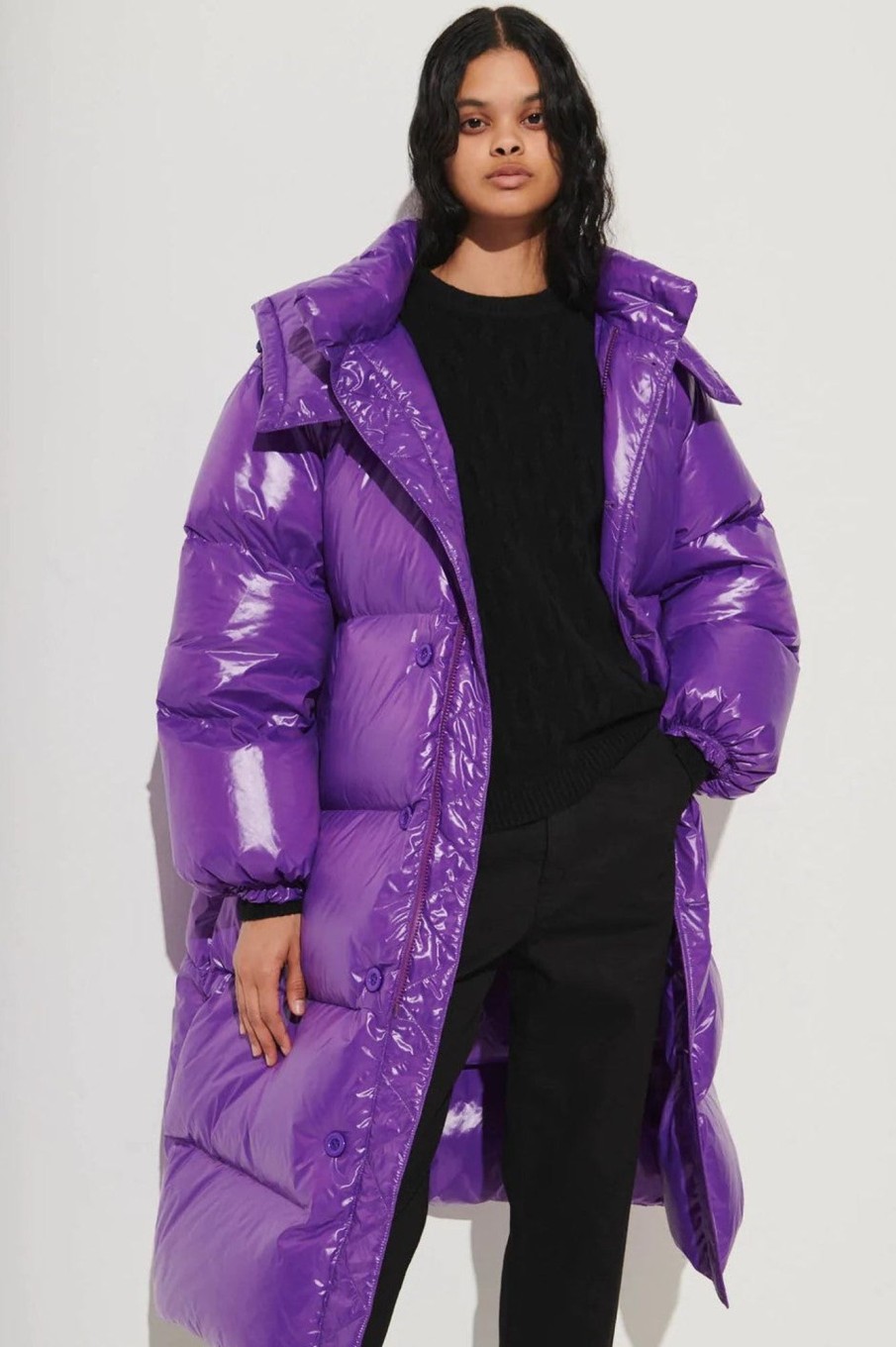 Women Rachel Comey Outerwear | Rachel Comey-Long Puffer: Purple