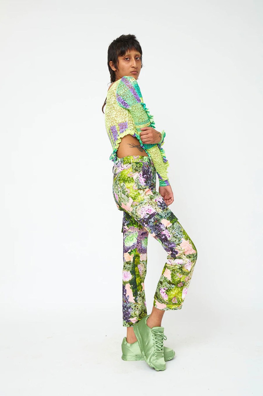 Women Collina Strada Pants & Shorts | Collina Strada-Chason Cargo Pant: Cabbage Patch