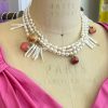 Women Dauphinette Jewelry | Dauphipnette-Rosewater Triple Strand Necklace: Ivory