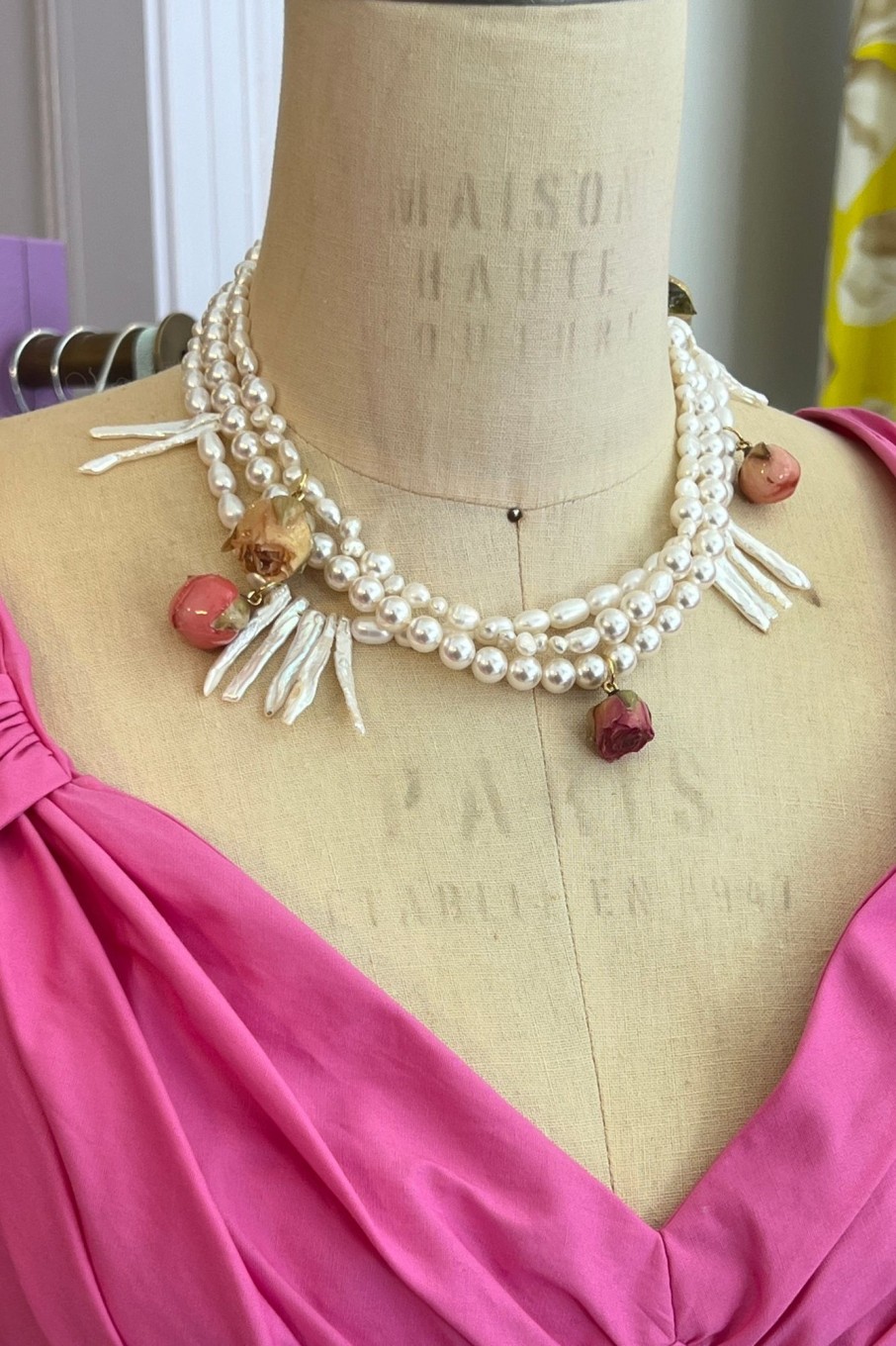 Women Dauphinette Jewelry | Dauphipnette-Rosewater Triple Strand Necklace: Ivory