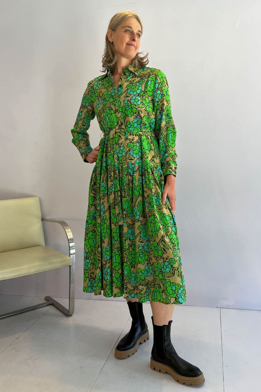 Women Rachel Comey Dresses | Rachel Comey-Jana Dress: Lotus Green