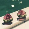 Women Airy Heights Design Jewelry | Airy Heights Design-Watermelon Tourmaline Wedges Set: 14K Yellow Gold