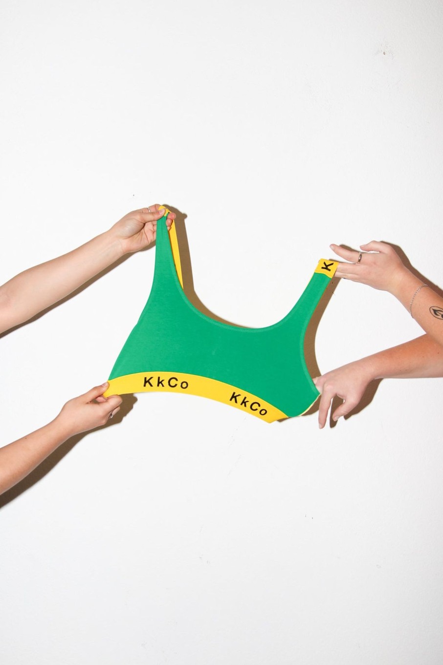 Women KkCo Loungewear | Kkco-Sports Bra: Lemon Lime