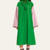 Women Stine Goya Outerwear | Stine Goya-Namei Jacket: Shamrock Green/Pastel Lavender