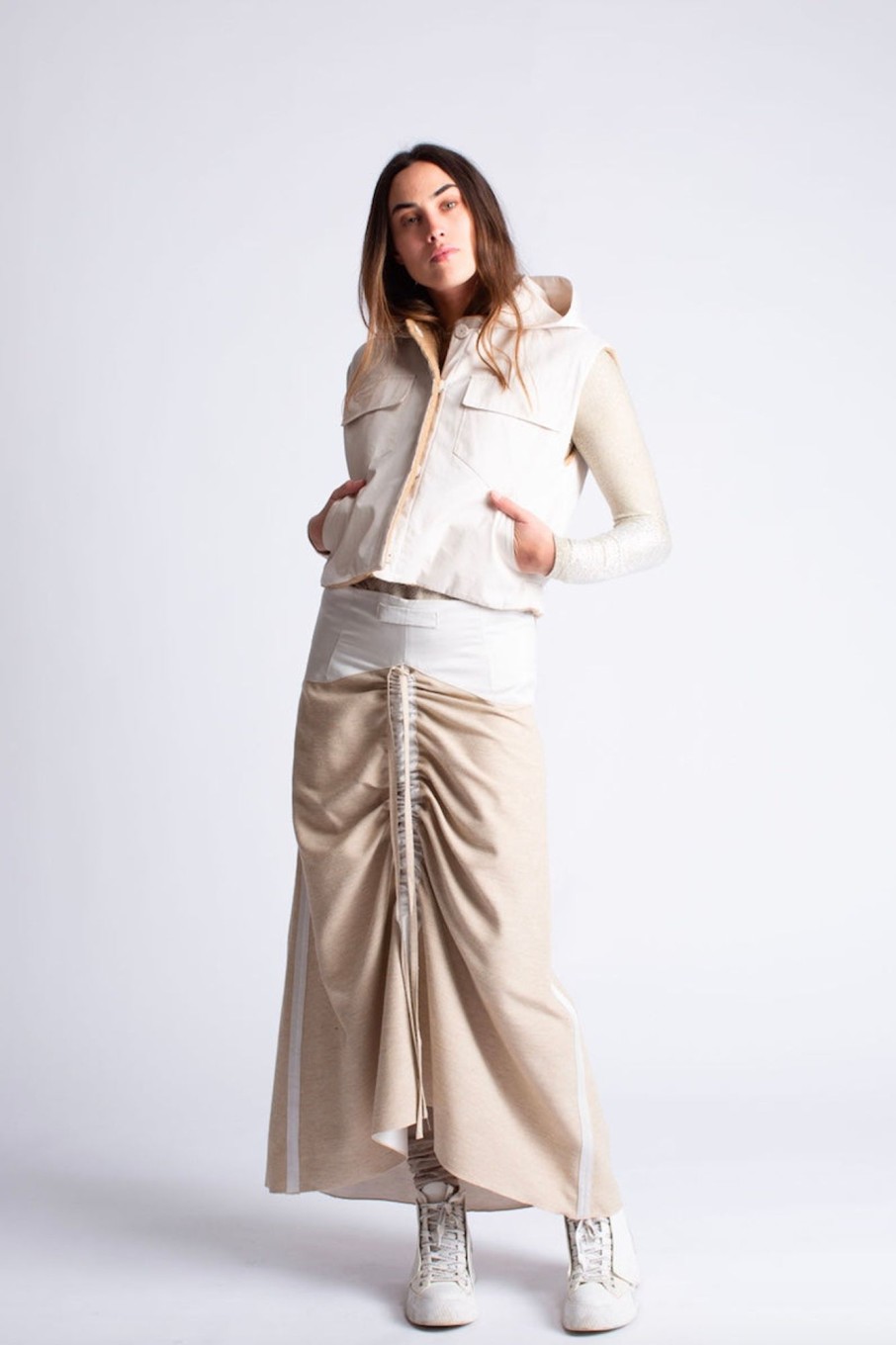 Women Francesca Marchisio Outerwear | Francesca Marchisio-Little Vest: Butter & Camel