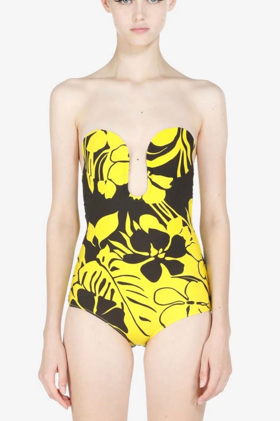 Women No. 21 Swimwear | No. 21-Bathing Suit: Brown & Yellow