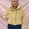 Women Bacon Clothing Outerwear | Bacon Clothing-Puffa Ring Bear Jacket: Cream