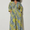 Women Rachel Comey Dresses | Rachel Comey-Ardito Dress: Yellow/ Blue