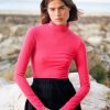 Women Fête Impériale Tops | Fete Imperiale-Lennon Turtleneck: Fuschia