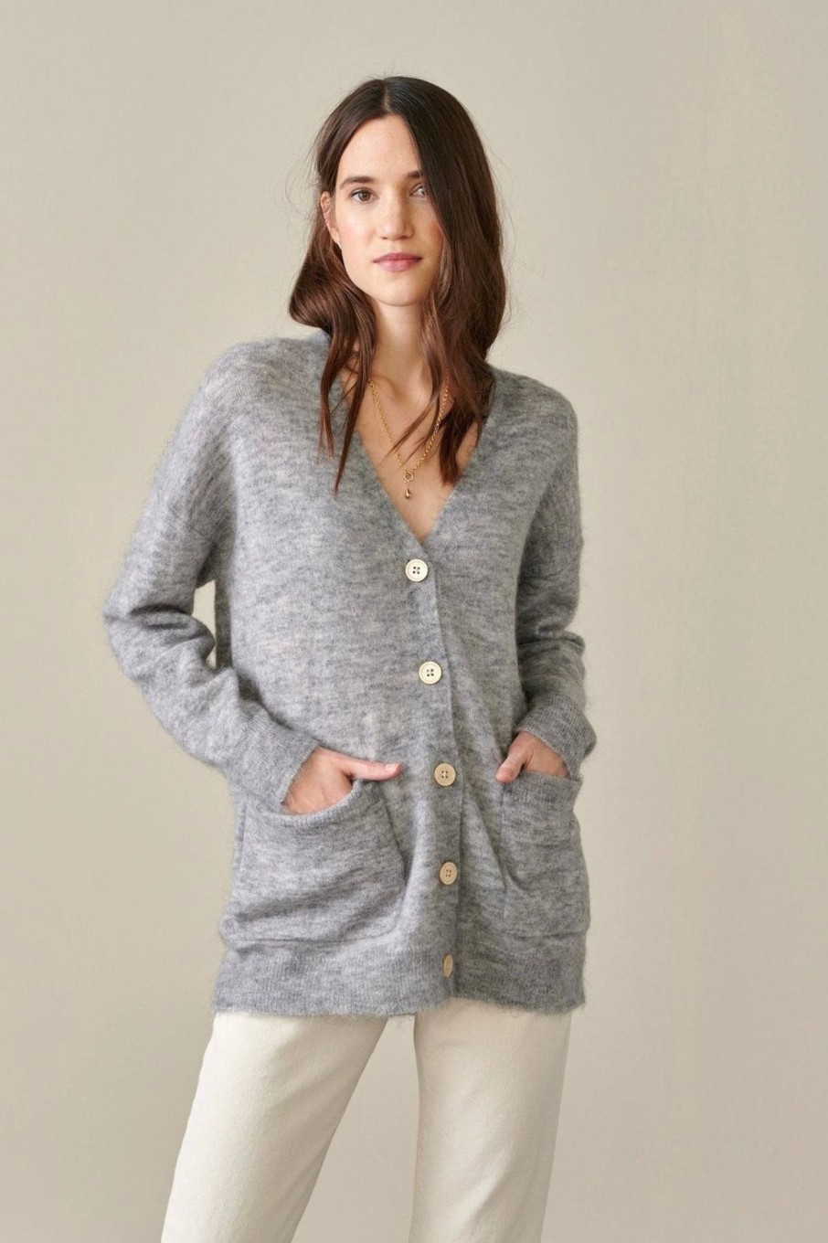 Women Bellerose Sweaters | Bellerose-Germi Cardigan: Grey