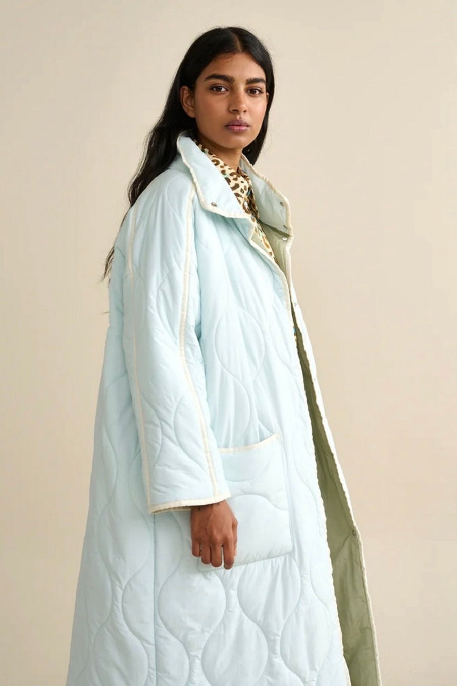 Women Bellerose Outerwear | Bellerose-Heddi Coat: Ice Cube