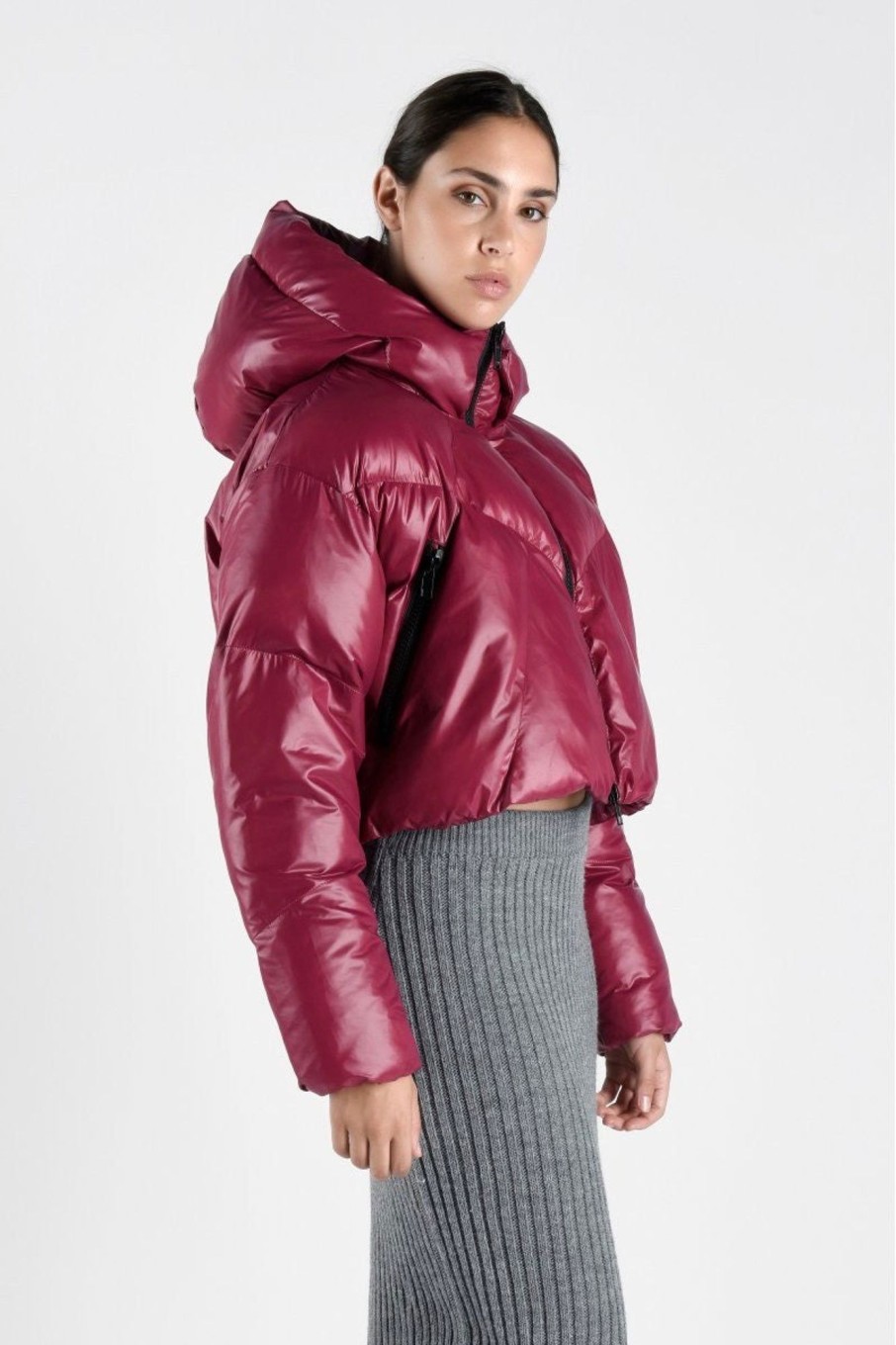 Women Canadian Classics Outerwear | Canadian Classics-Dalhousie Short Coat: Cranberry