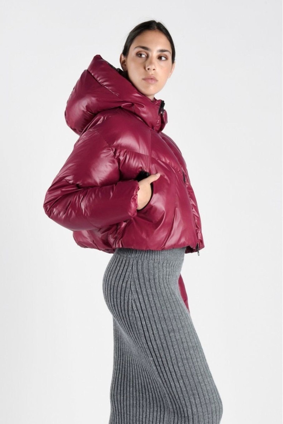 Women Canadian Classics Outerwear | Canadian Classics-Dalhousie Short Coat: Cranberry