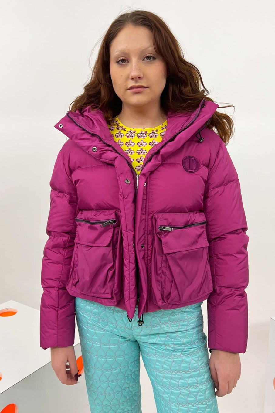 Women Iceberg Outerwear | Iceberg-Down Jacket: Fuchsia