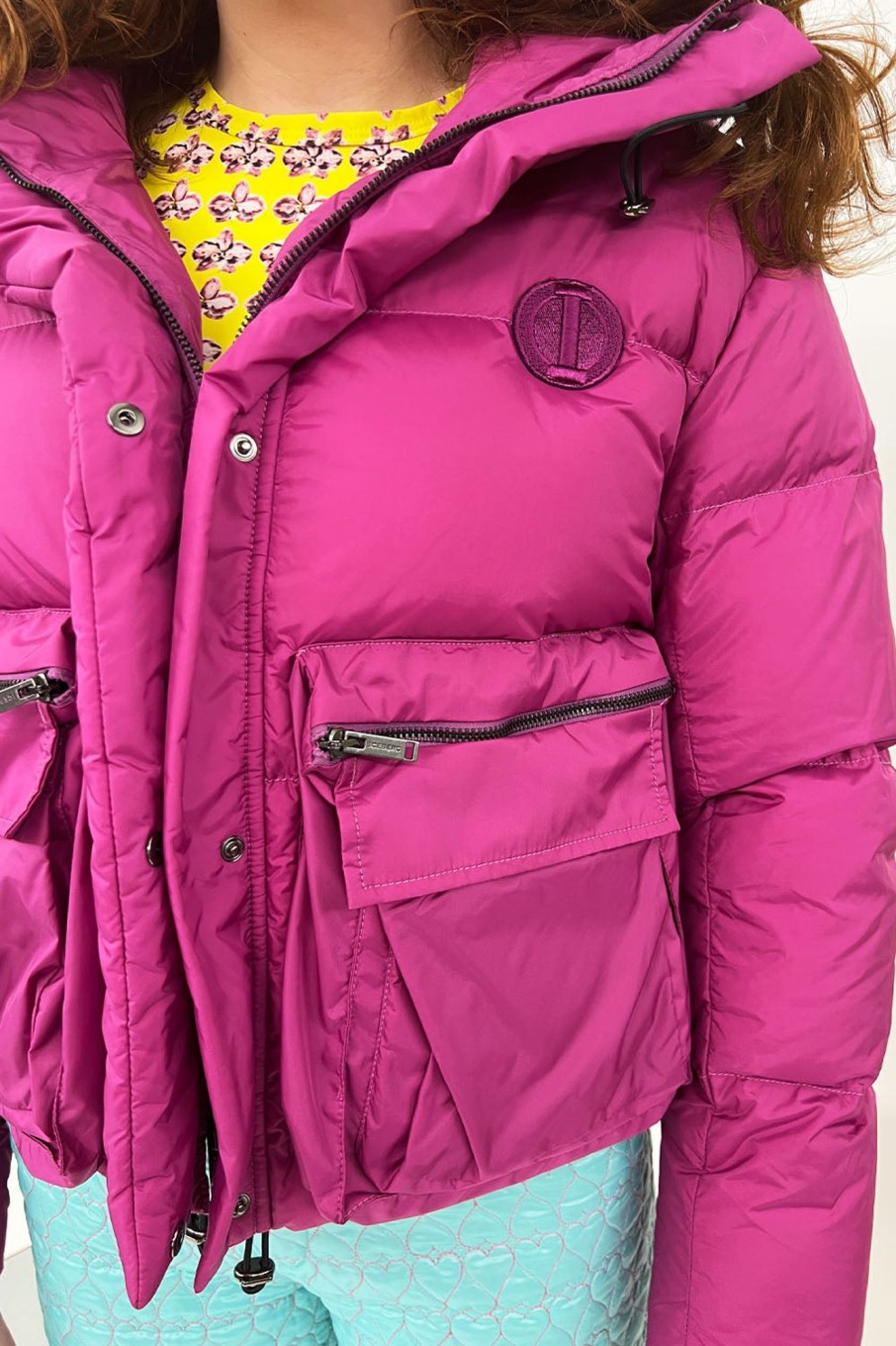 Women Iceberg Outerwear | Iceberg-Down Jacket: Fuchsia