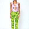 Women Collina Strada Pants & Shorts | Collina Strada-Puddle Flare Pants: Green Sistine