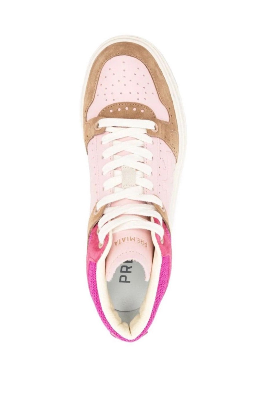 Women Premiata | Premiata-Mid Quinn D Sneaker: Pink Multi