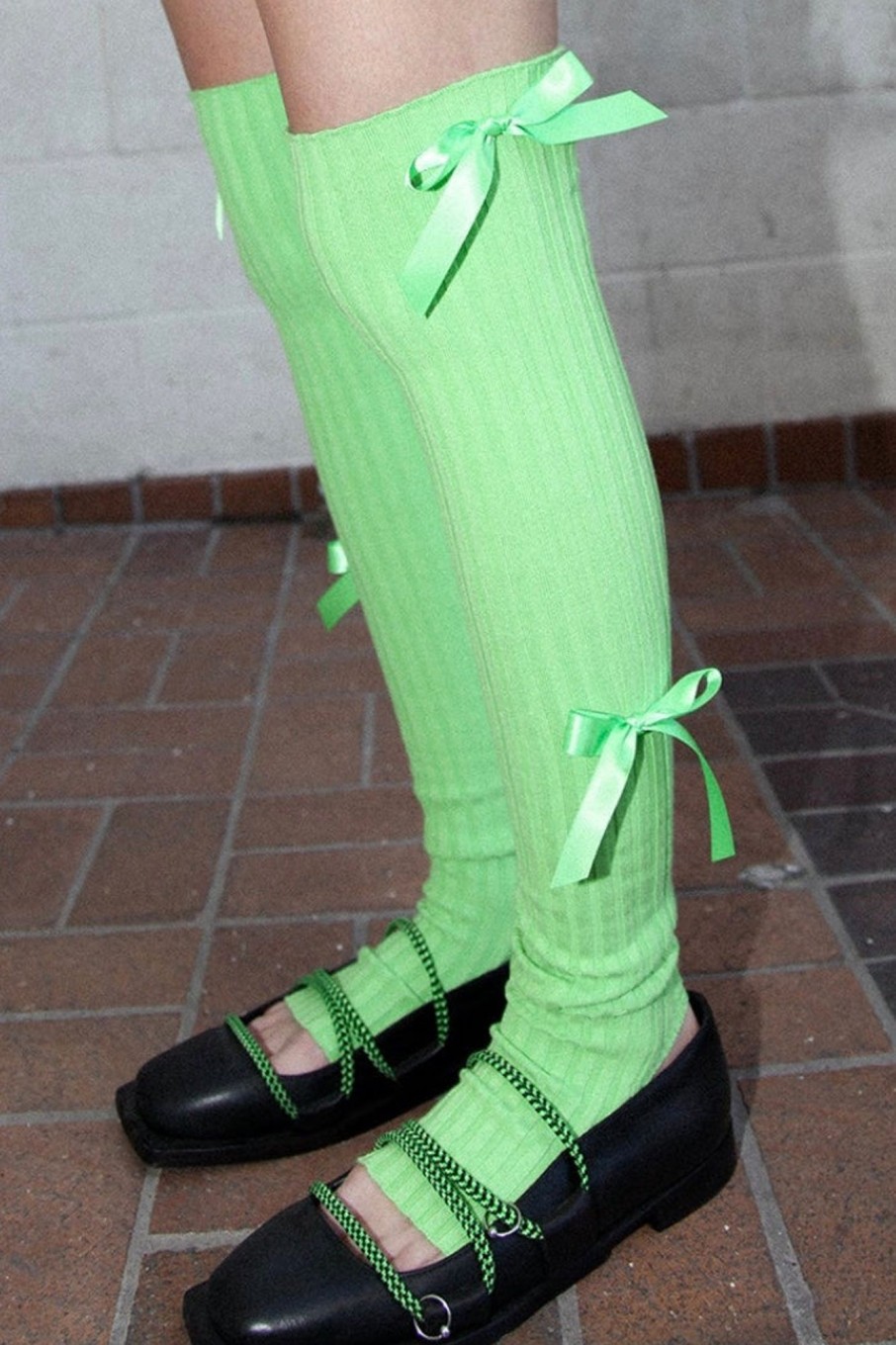 Women KkCo Socks & Tights | Kkco-Demi Pointe Nonna Leg Warmers: Celery