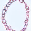 Women Collina Strada Jewelry | Collina Strada-Crushed Chain Necklace: Rainbow Polka Party