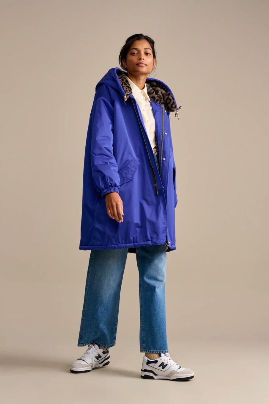 Women Bellerose Outerwear | Bellerose-Laos Coat: Blue Worker