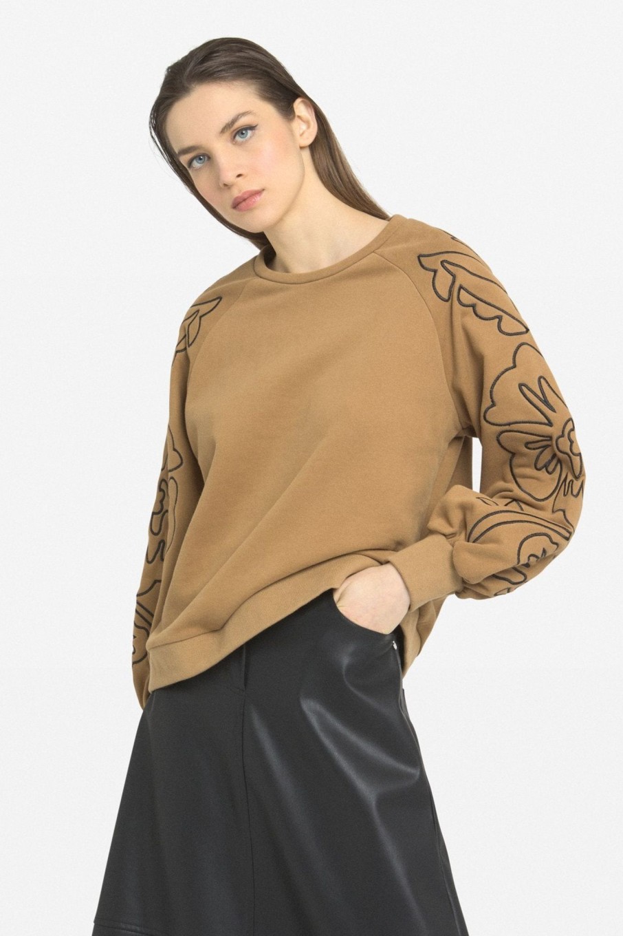 Women Ottod'ame Sweaters | Ottod'Ame-Caramello Sweatshirt