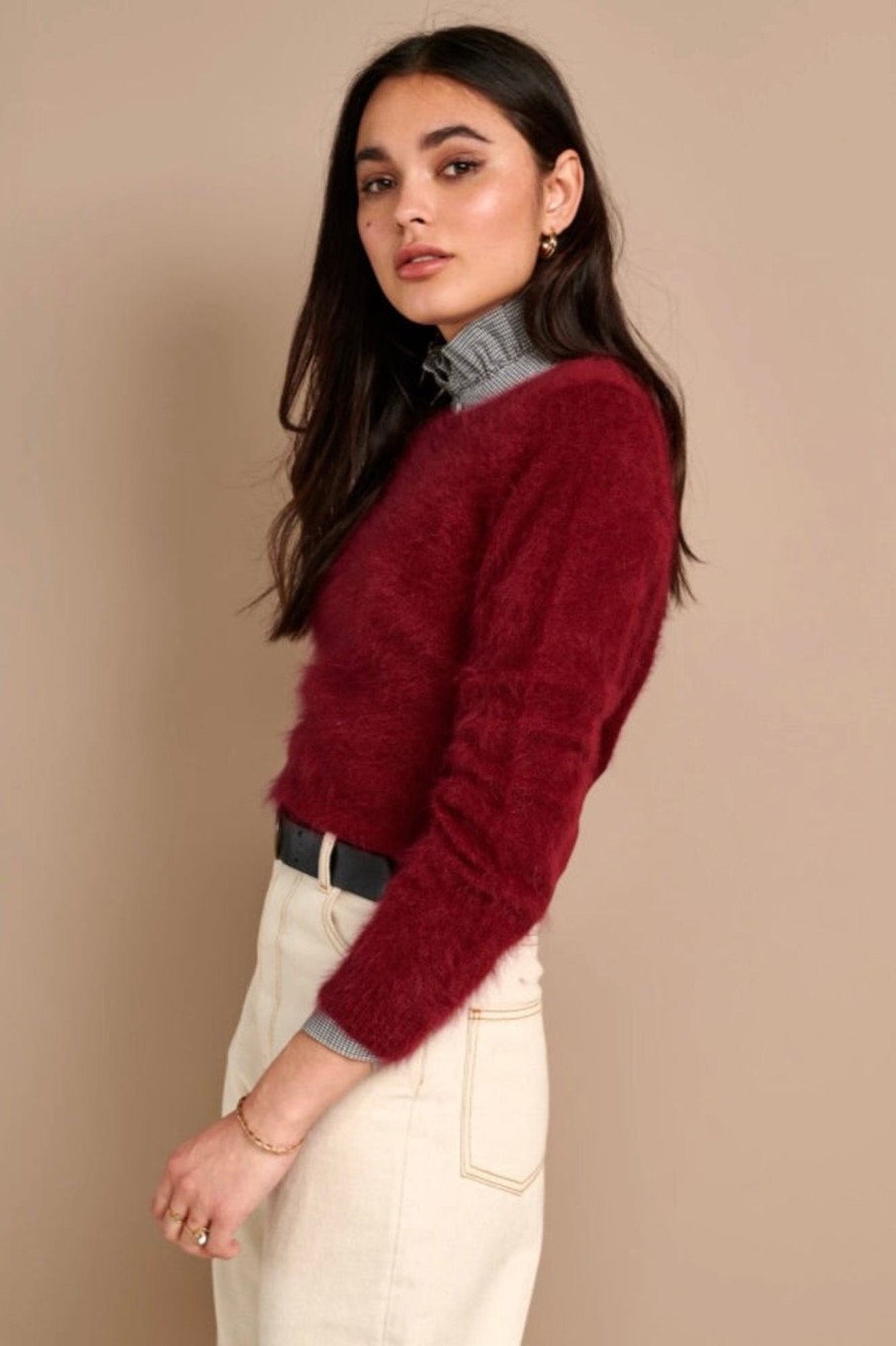 Women Bellerose Sweaters | Bellerose-Datti Angora Sweater: Cerise