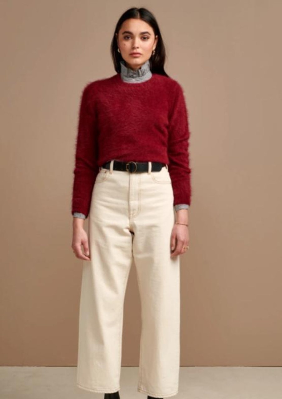 Women Bellerose Sweaters | Bellerose-Datti Angora Sweater: Cerise