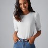 Women Livotte Tops | Livotte-Megan T Shirt: White