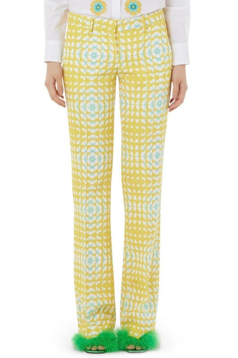 Women Vivetta Pants & Shorts | Vivetta-Flower Trousers: Yellow