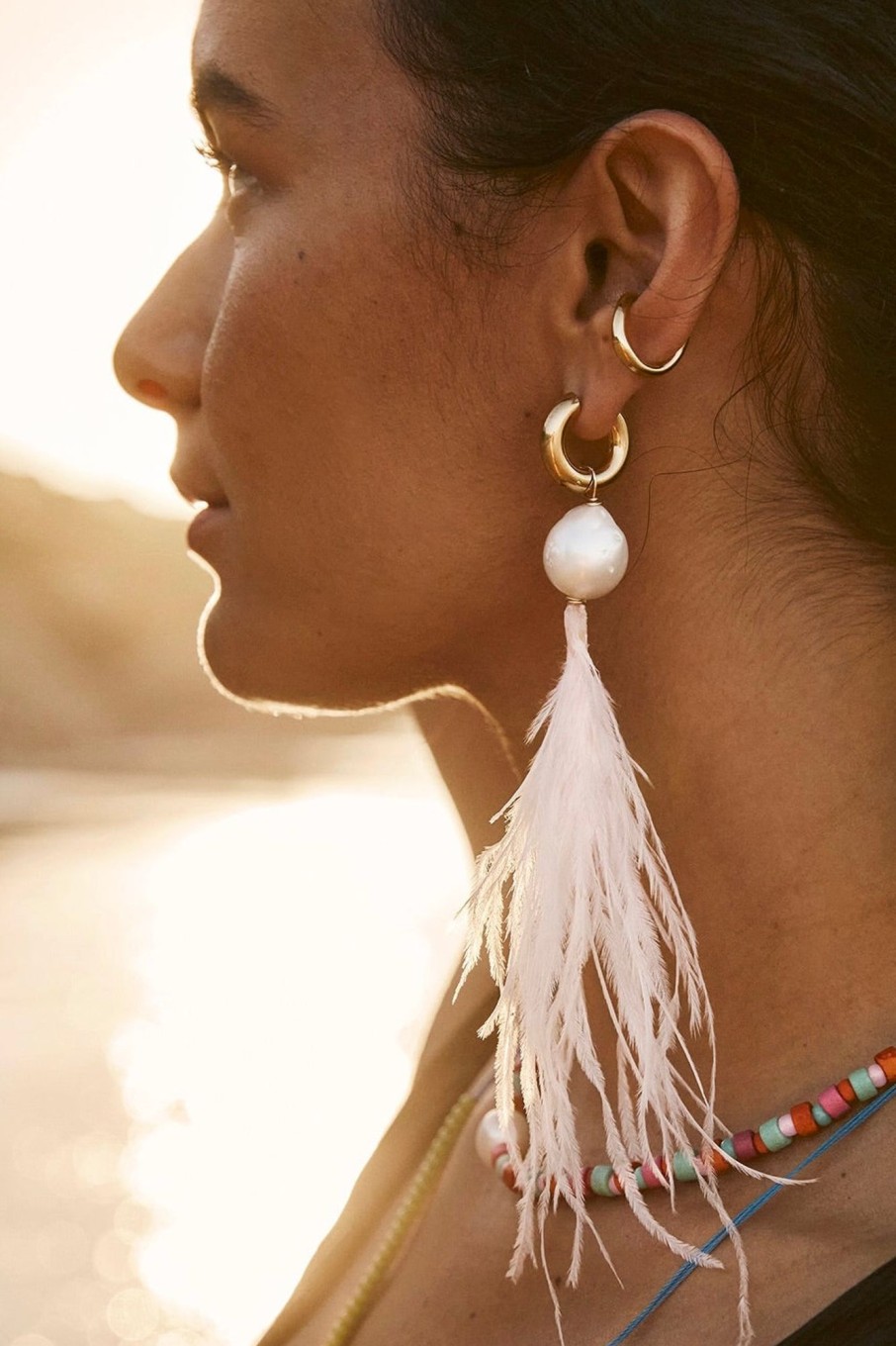 Women Briwok Jewellery Jewelry | Briwok-Brittney Feather Earrings