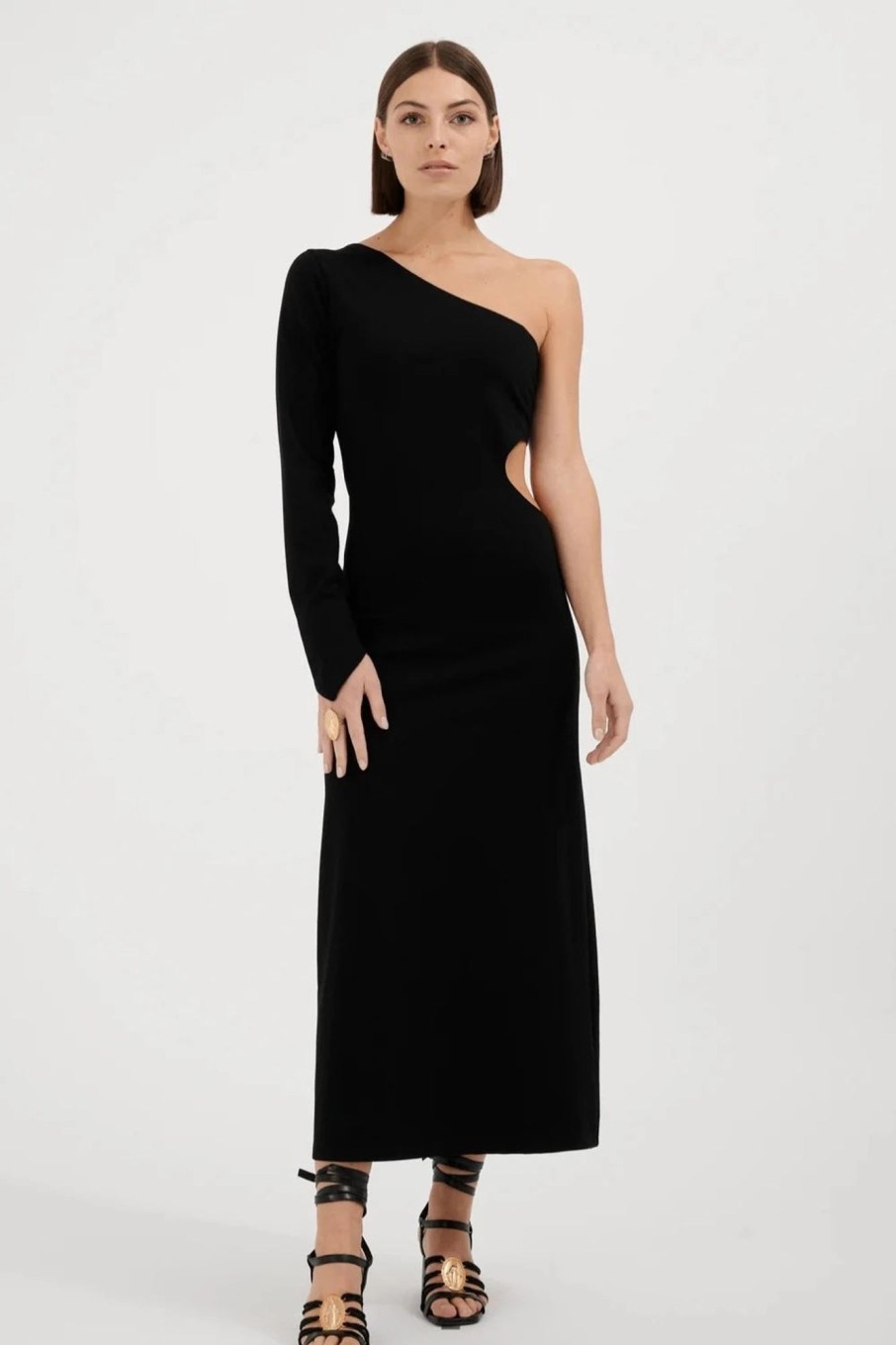 Women Fête Impériale Dresses | Fete Imperiale-Propriano Asymmetric Dress: Black