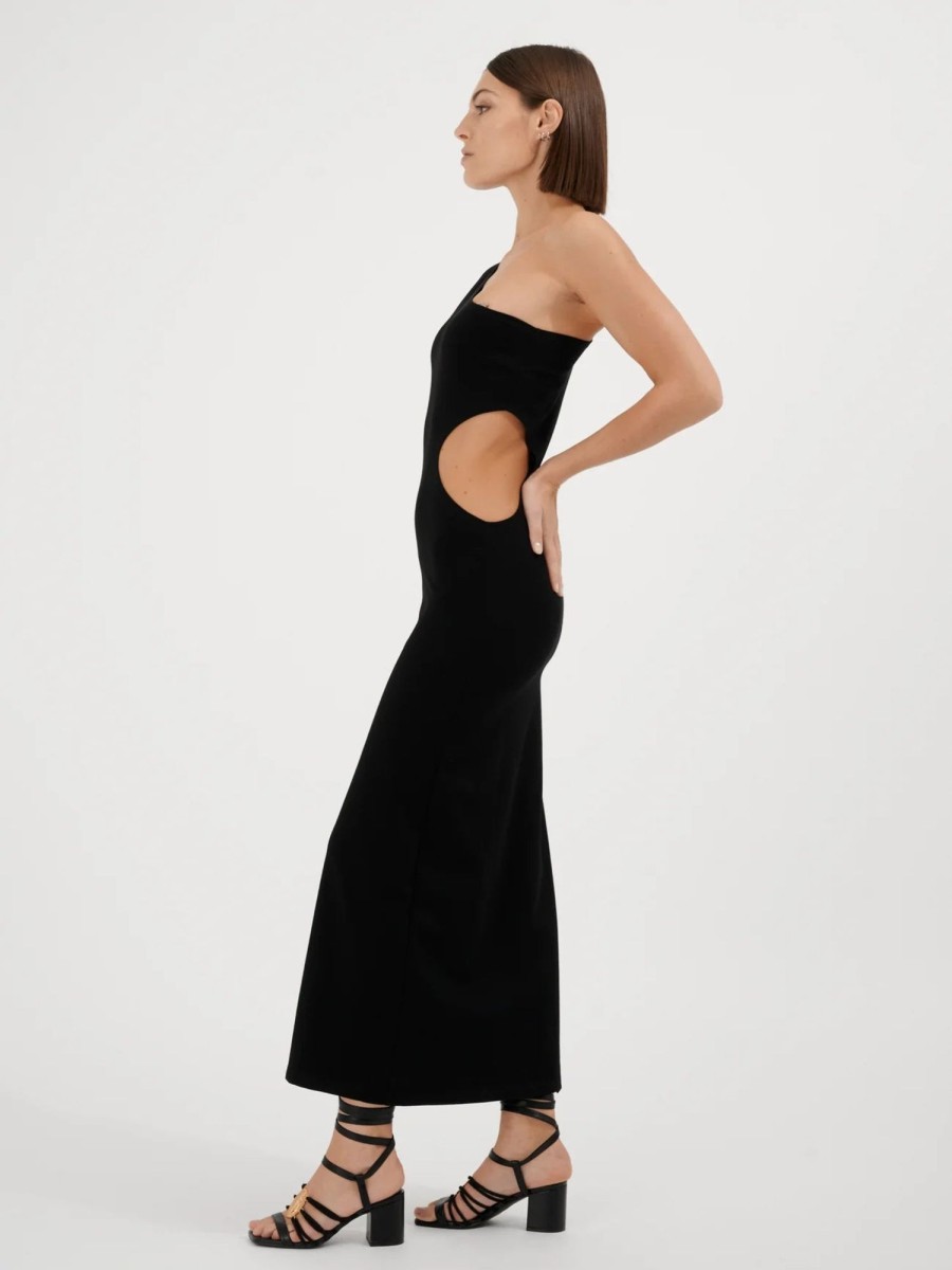 Women Fête Impériale Dresses | Fete Imperiale-Propriano Asymmetric Dress: Black