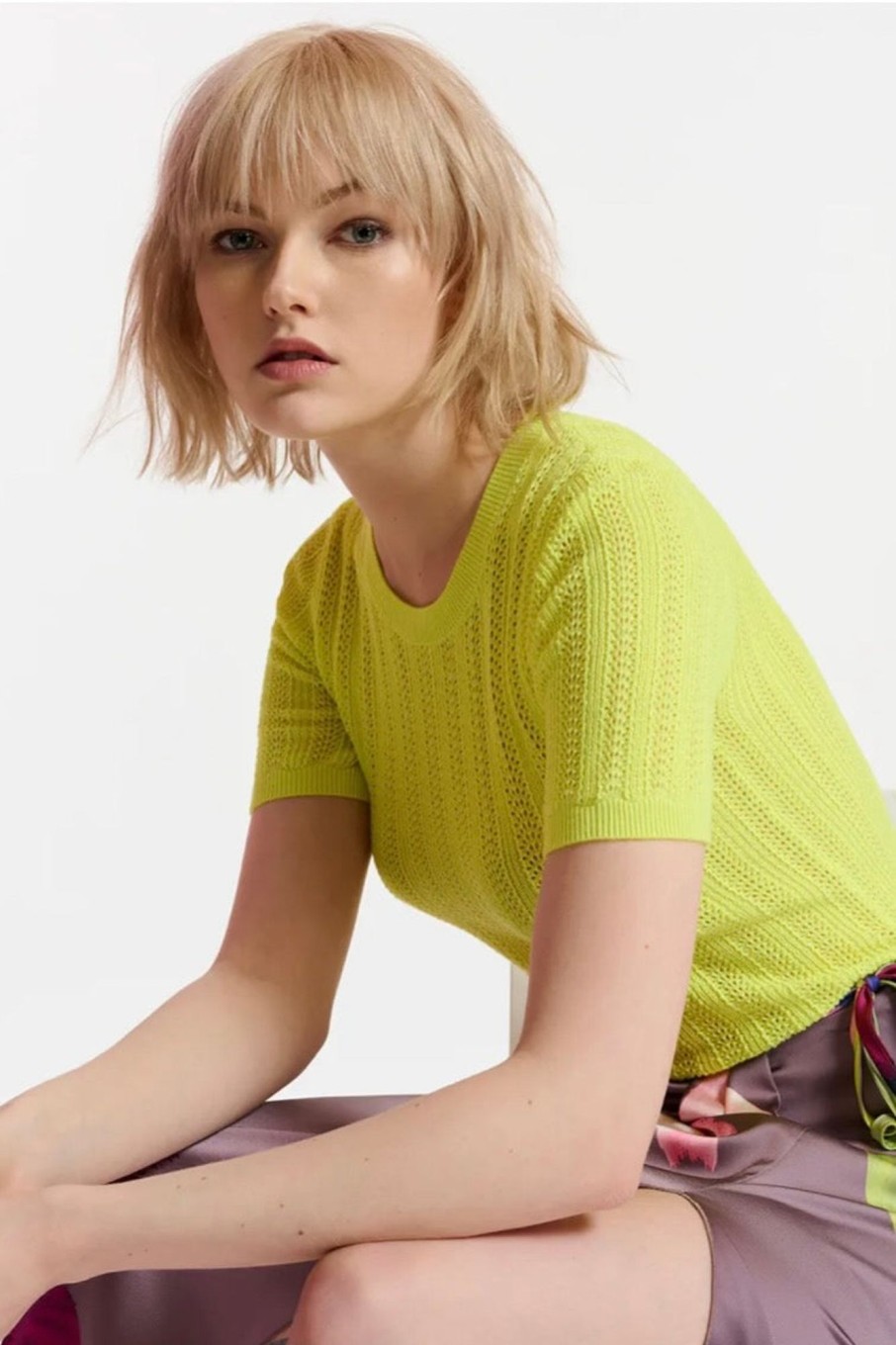 Women Essentiel Antwerp Tops | Essentiel Antwerp-Egea Knitted Top: Sunny Day