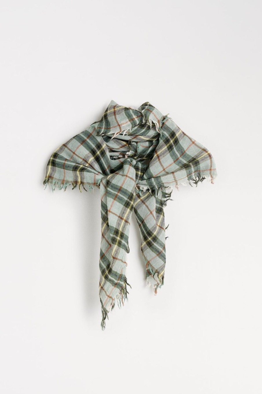 Women Bellerose Scarves | Bellerose-Silya Scarf: Green Check